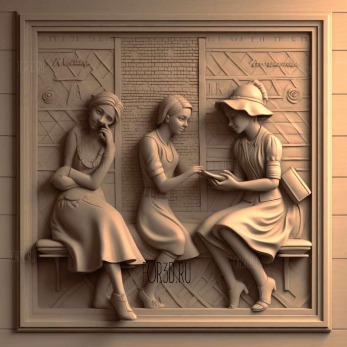 Girls TV series 1 stl model for CNC